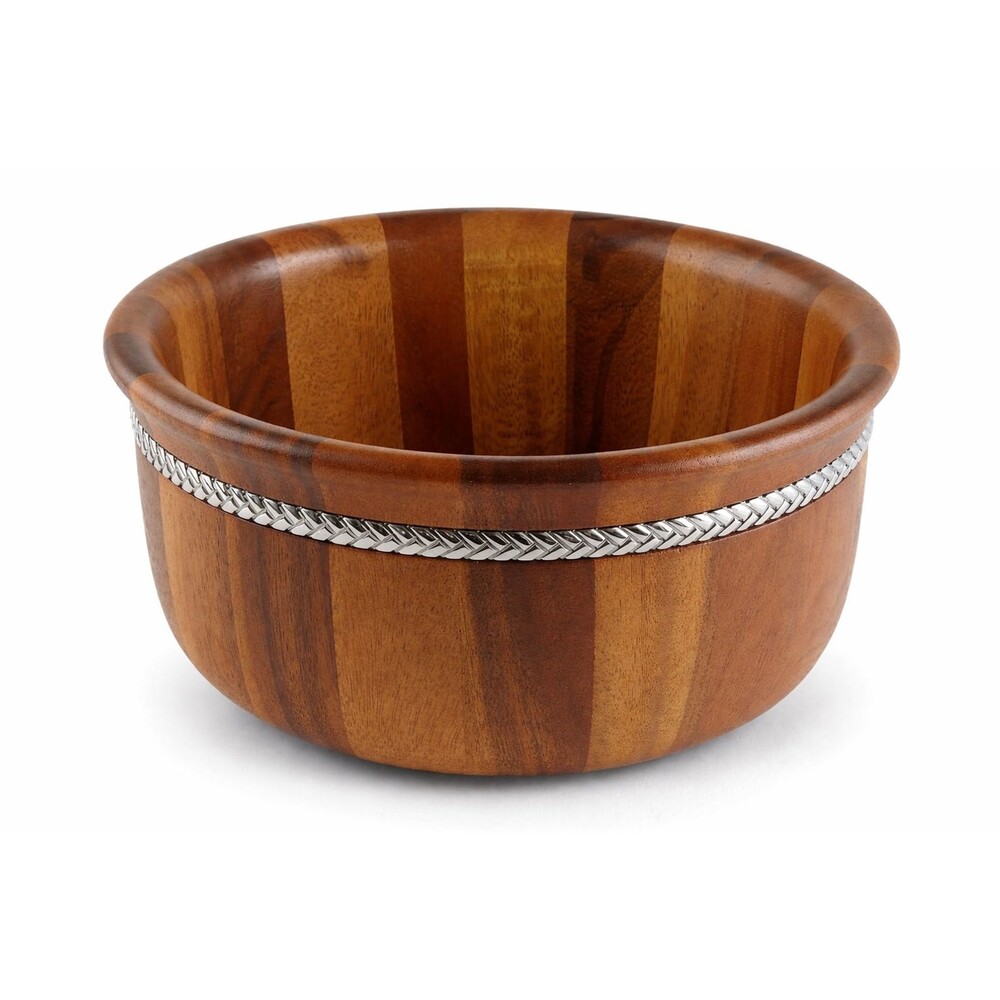 Nambe Salad Bowl With Servers Bowl 11'D x 5.5"H- Server:11"L (READ)